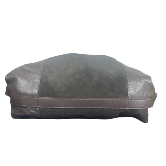 L.K. Bennett Brown Leather Suede Shoulder Bag Tote Slouchy Classic Elegant - Picture 10 of 13